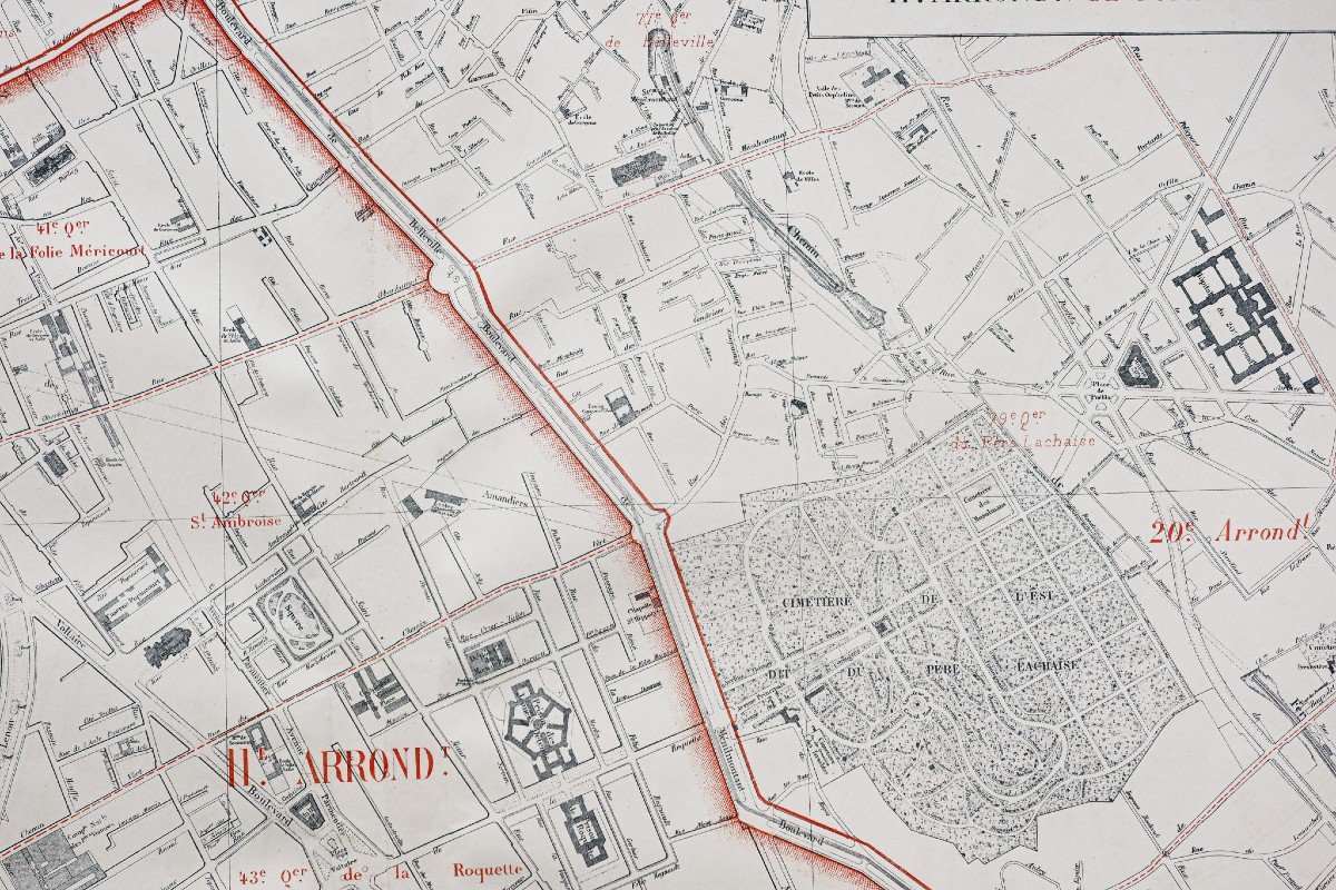 Old Plan Of The 11th Arrondissement Of Paris-photo-3