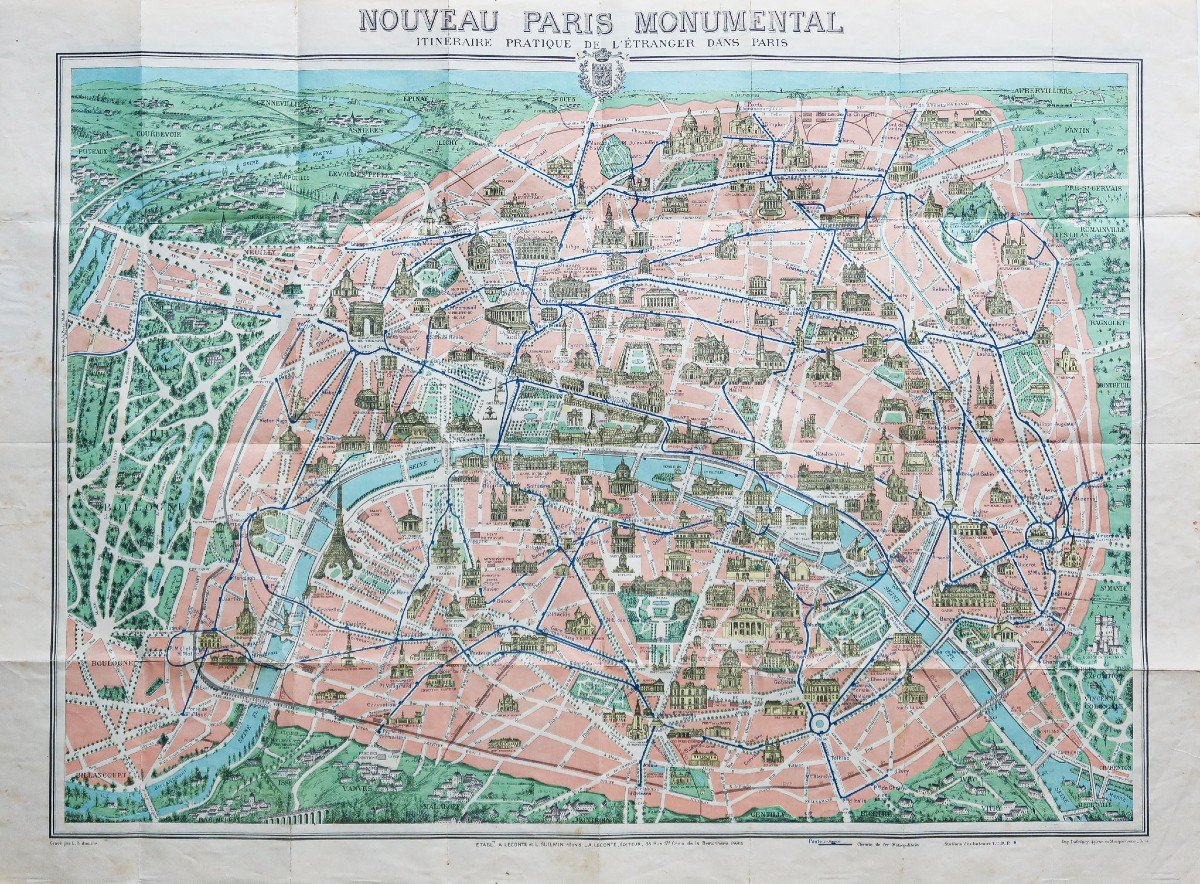 Monumental Plan Of Paris