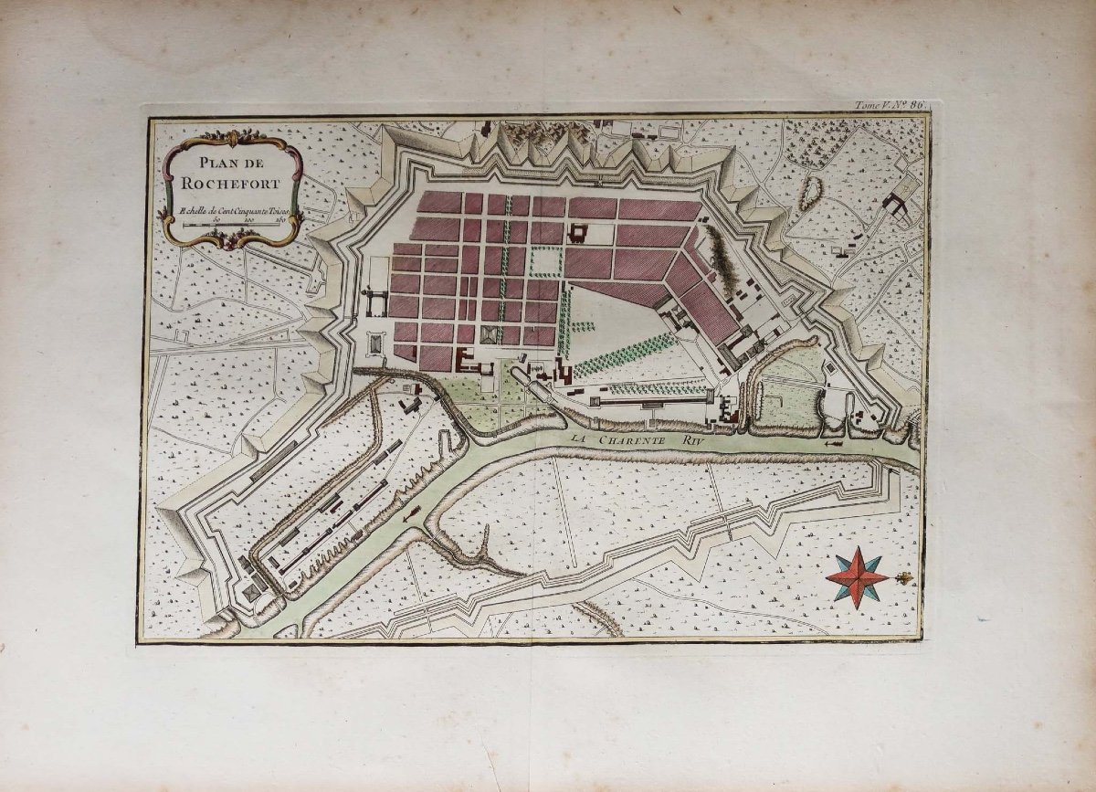 Old Plan Of The City Of Rochefort-photo-2