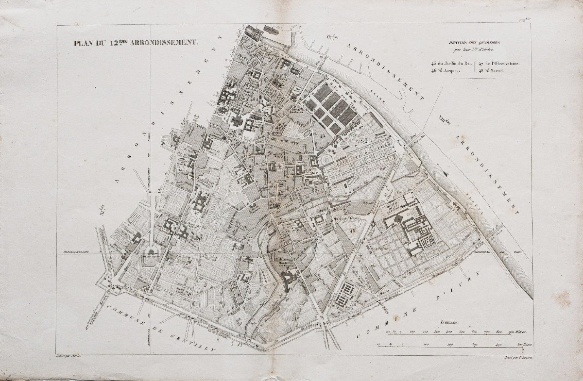 Old Plan Of The 12th Arrondissement Of Paris-photo-2