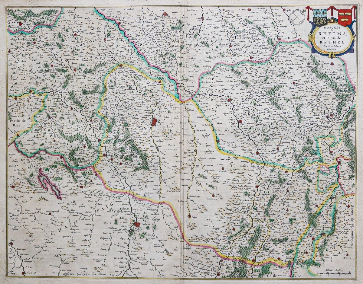 Carte Géographique Ancienne Champagne - Reims