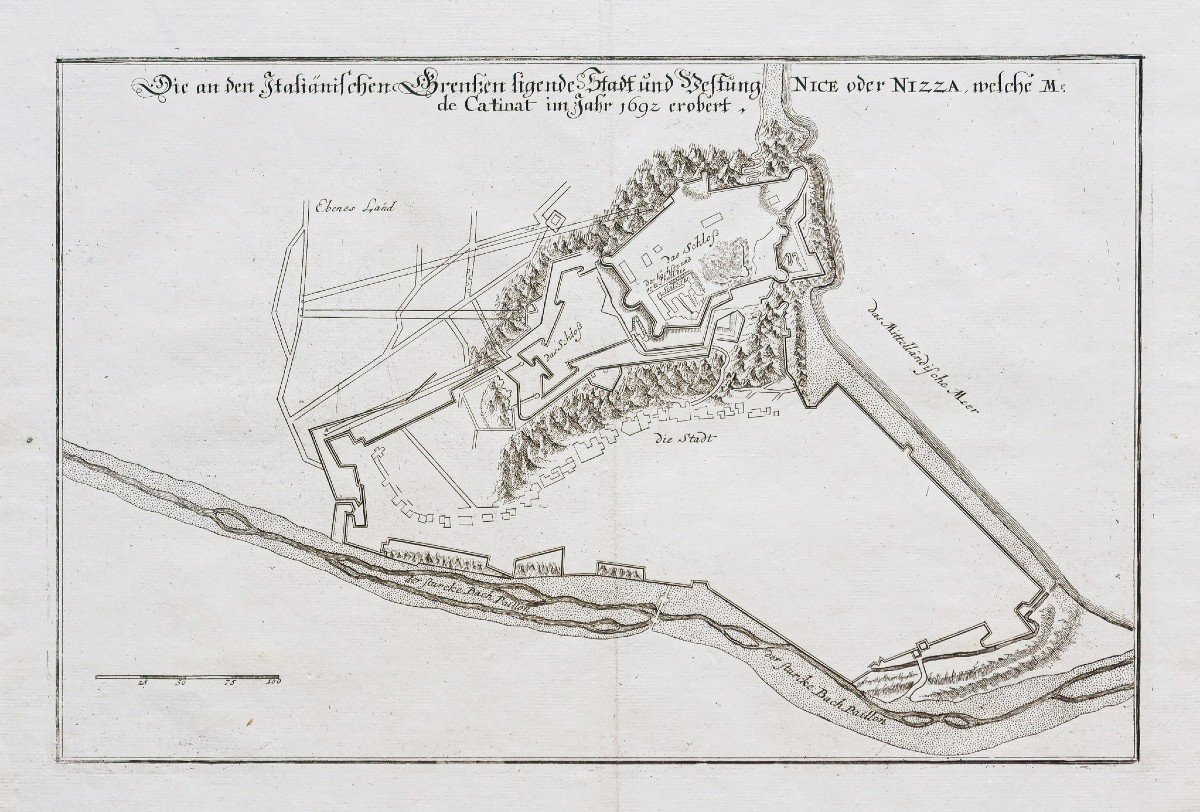 Old Map Of Nice