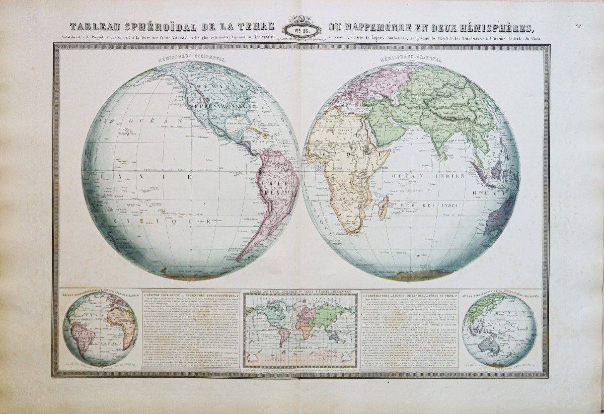 Old World Map In Two Hemispheres-photo-2