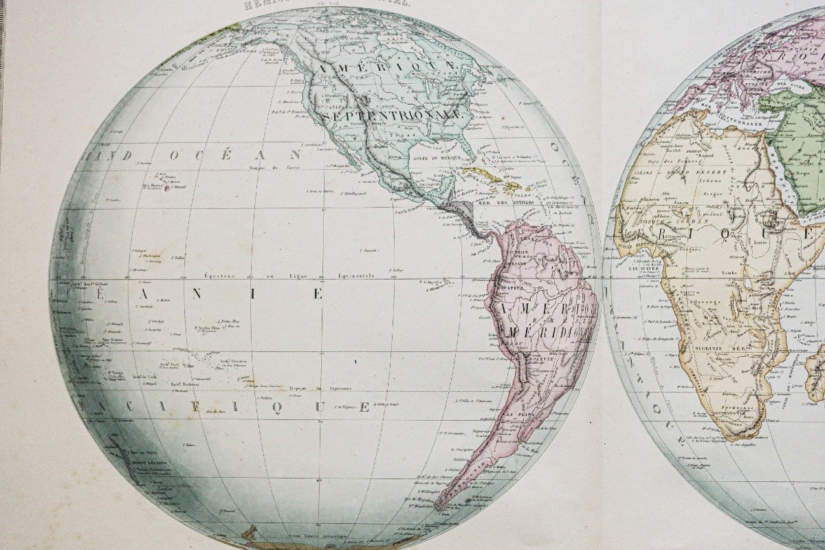 Old World Map In Two Hemispheres-photo-3