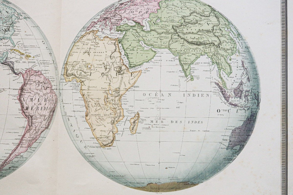 Old World Map In Two Hemispheres-photo-4