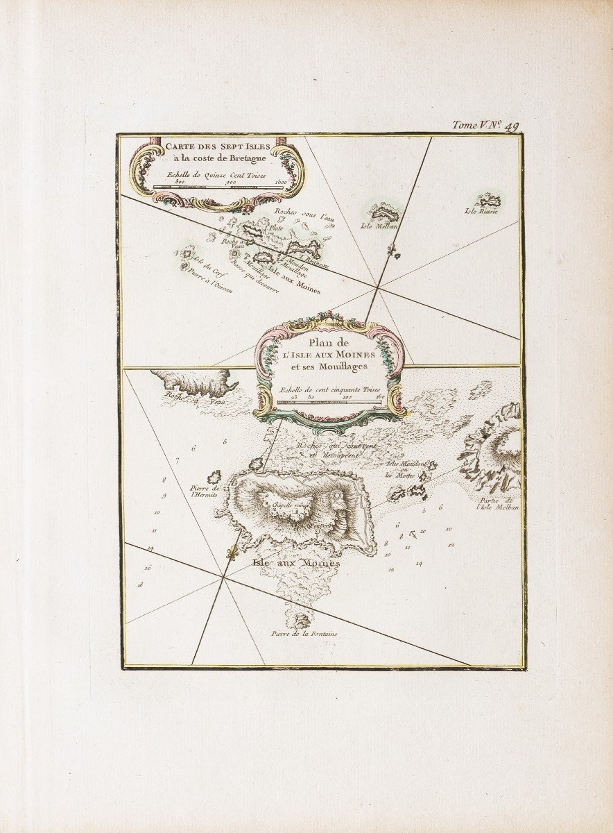 Nautical Chart Of The Isle Aux Moines - Brittany-photo-2