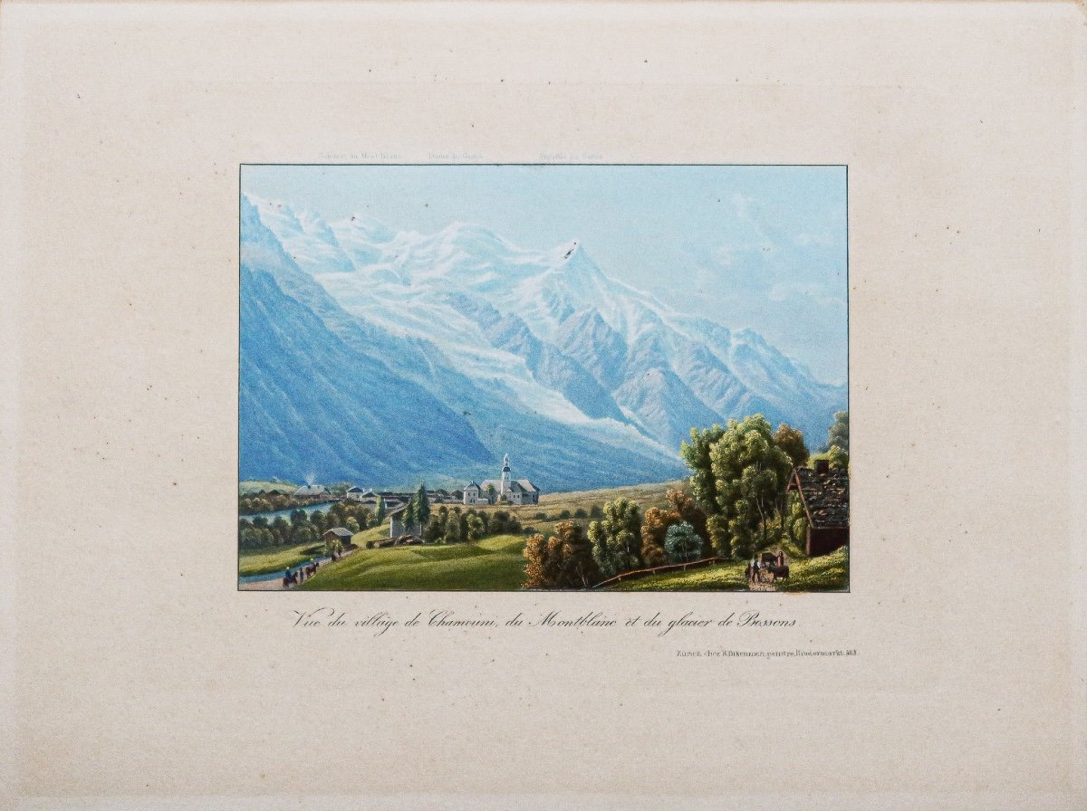 Old Engraving Of Chamonix - Mont Blanc-photo-2