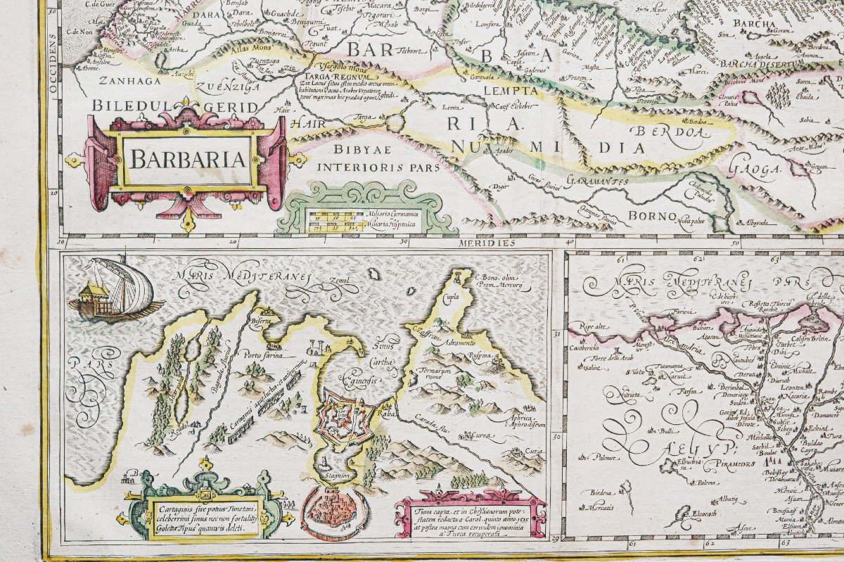 Carte Géographique Ancienne De L’afrique Du Nord-photo-3