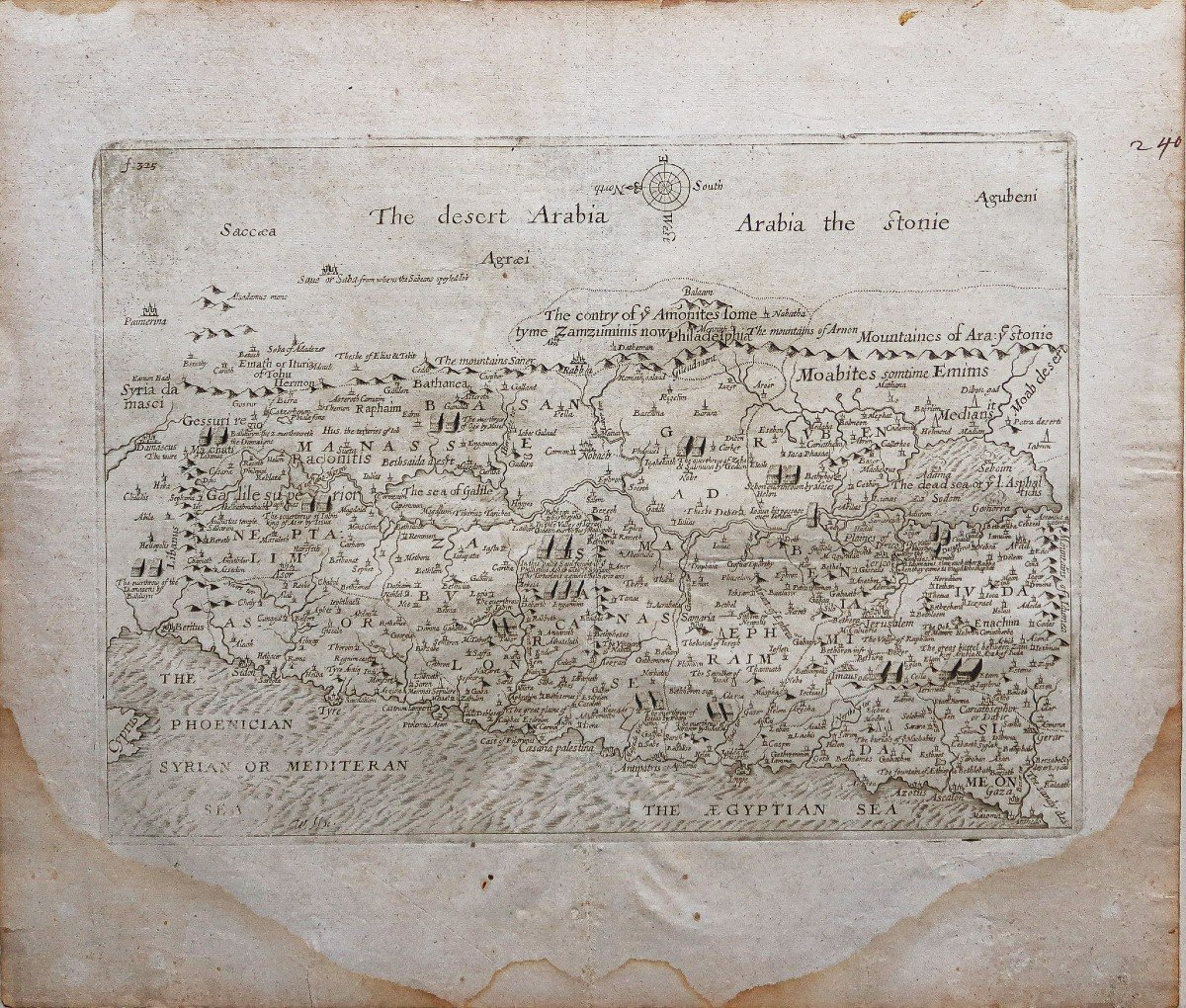 Carte Géographique Ancienne De La Palestine – Terre Sainte-photo-3