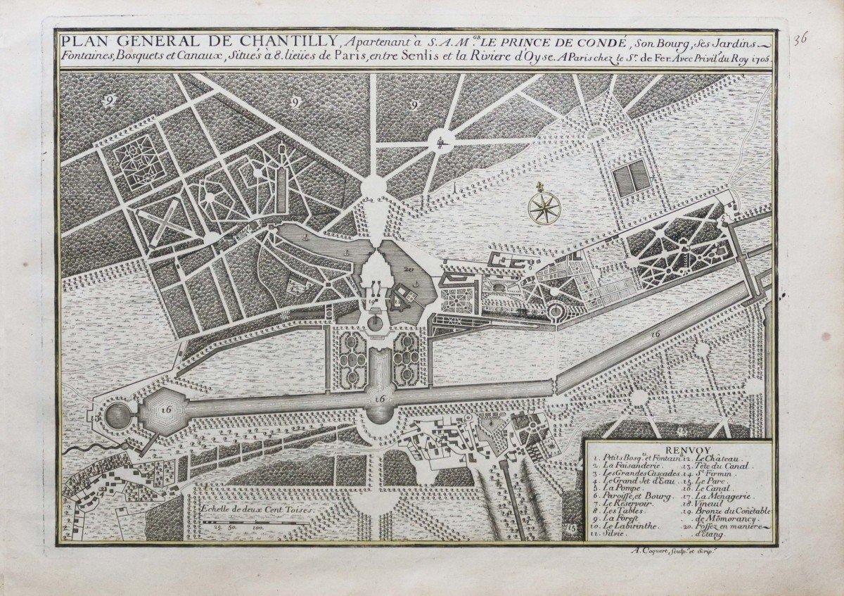 Plan Ancien Du Château De Chantilly-photo-2