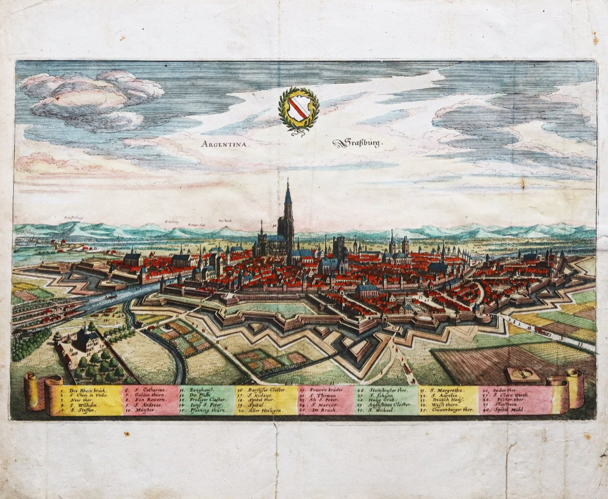 Old Engraving Of Strasbourg-photo-2