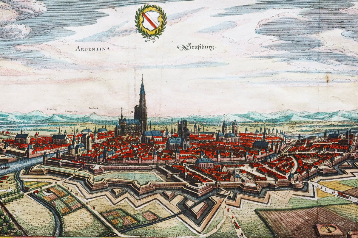 Old Engraving Of Strasbourg-photo-3