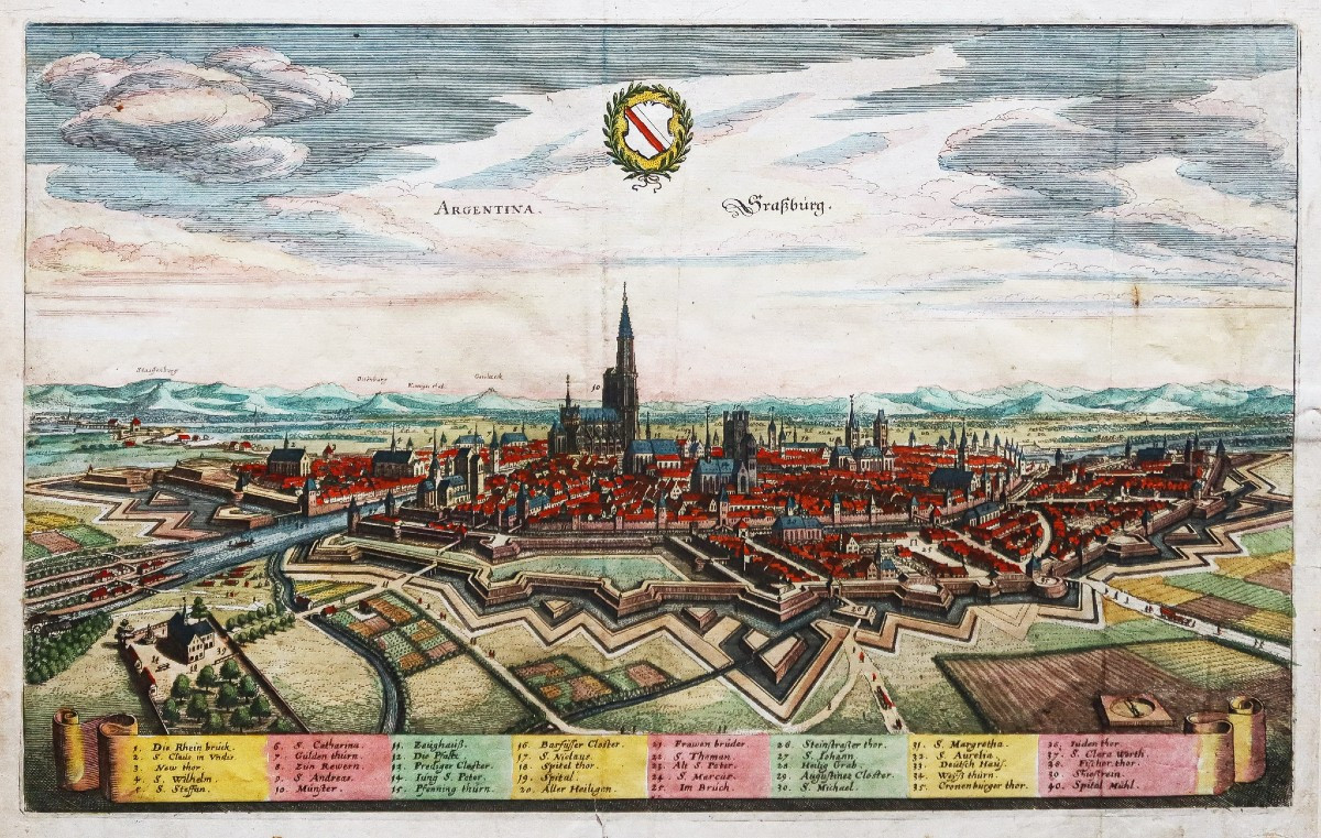 Old Engraving Of Strasbourg