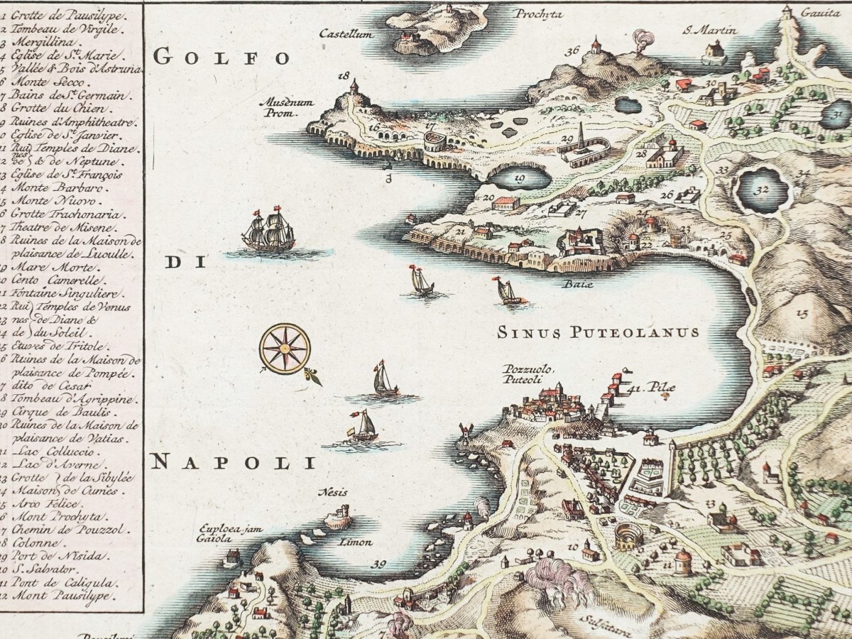 Carte géographique ancienne du Golfe de Naples-photo-2