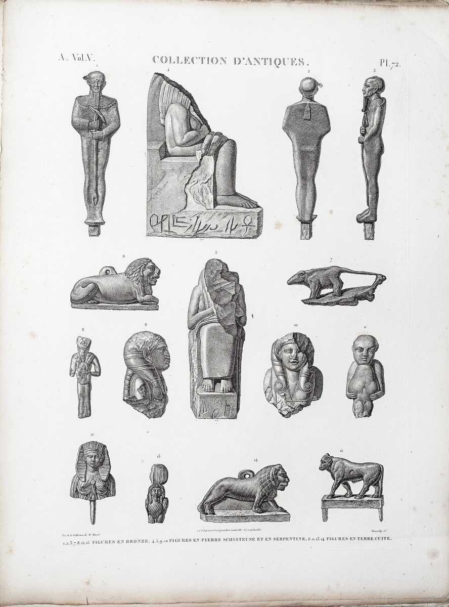 Description de l’Egypte – Collection d’Antiques - gravure ancienne-photo-2