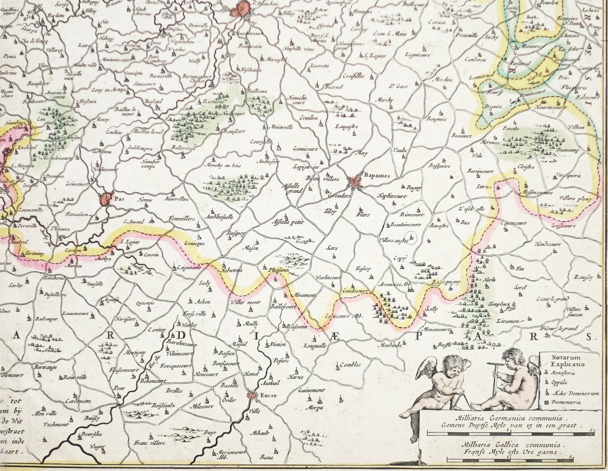 Carte géographique ancienne de l’Artois – De Witt cartographe-photo-3