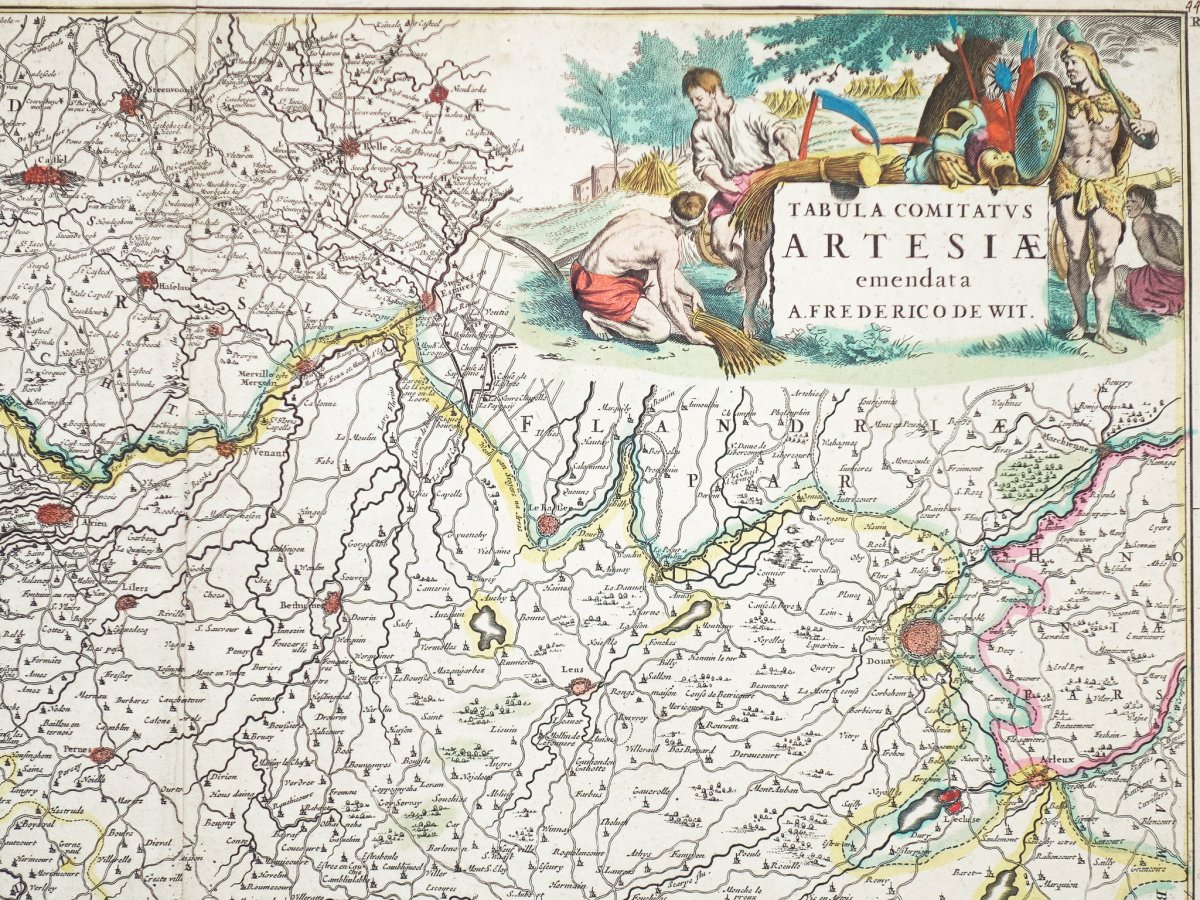 Carte géographique ancienne de l’Artois – De Witt cartographe-photo-4