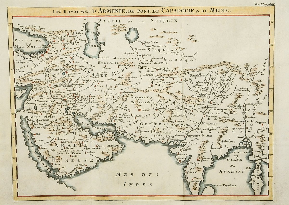 Carte ancienne des Royaumes d'Arménie