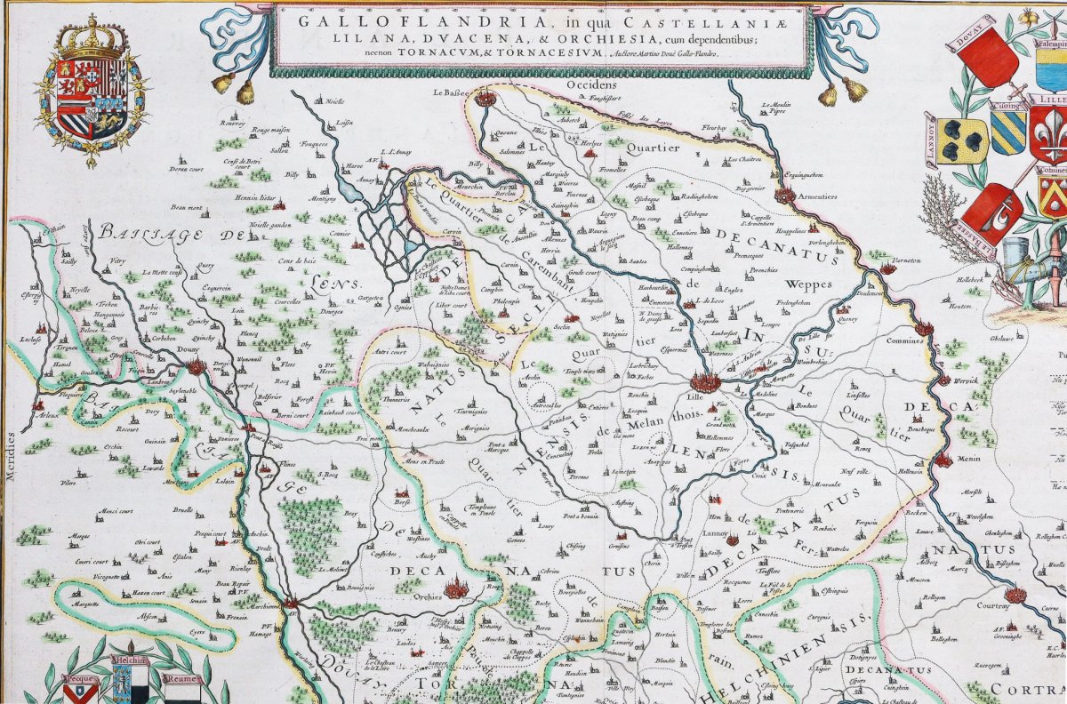 Old Geographic Map Of The Surroundings Of Lille - North-photo-4