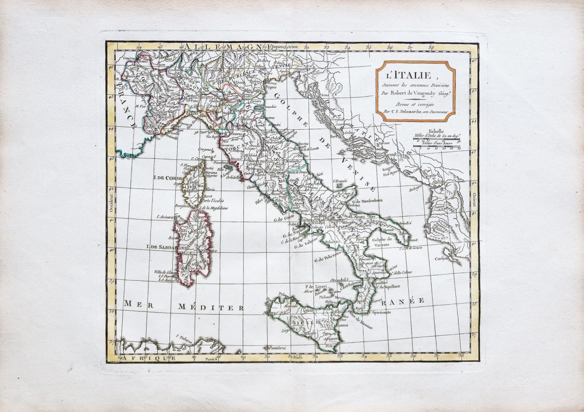 Old Antique Map Of Italy-photo-2