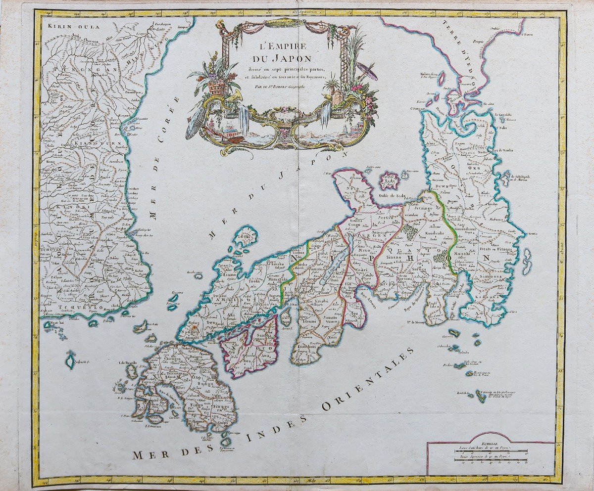 Ancient Geographic Map Of Japan & Korea-photo-2