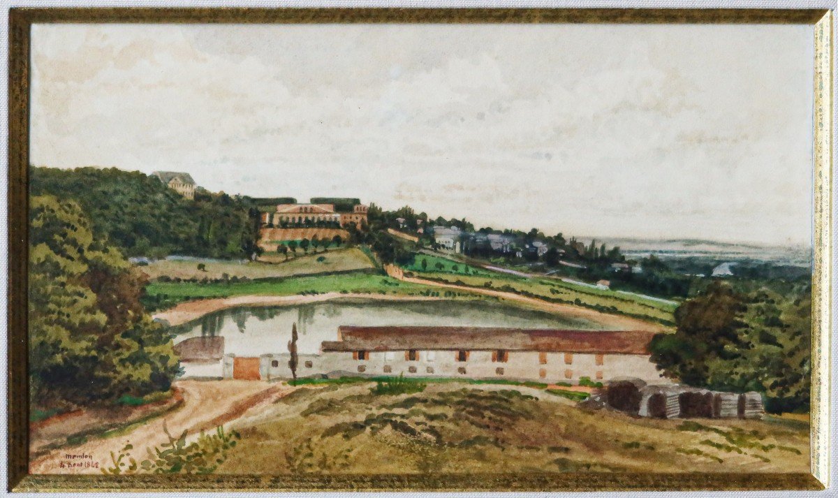 Ville & Chateau De Meudon – Aquarelles Originales-photo-3