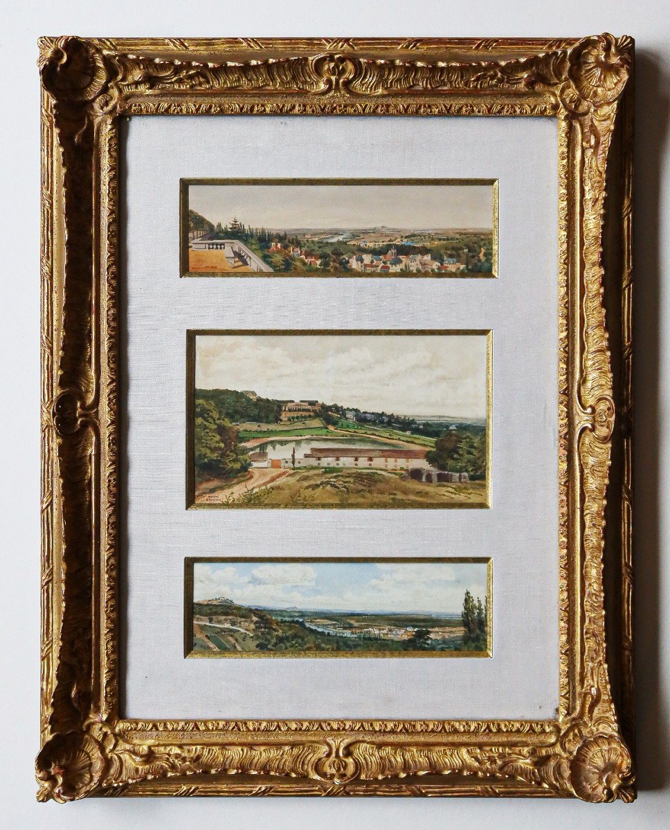 Ville & Chateau De Meudon – Aquarelles Originales