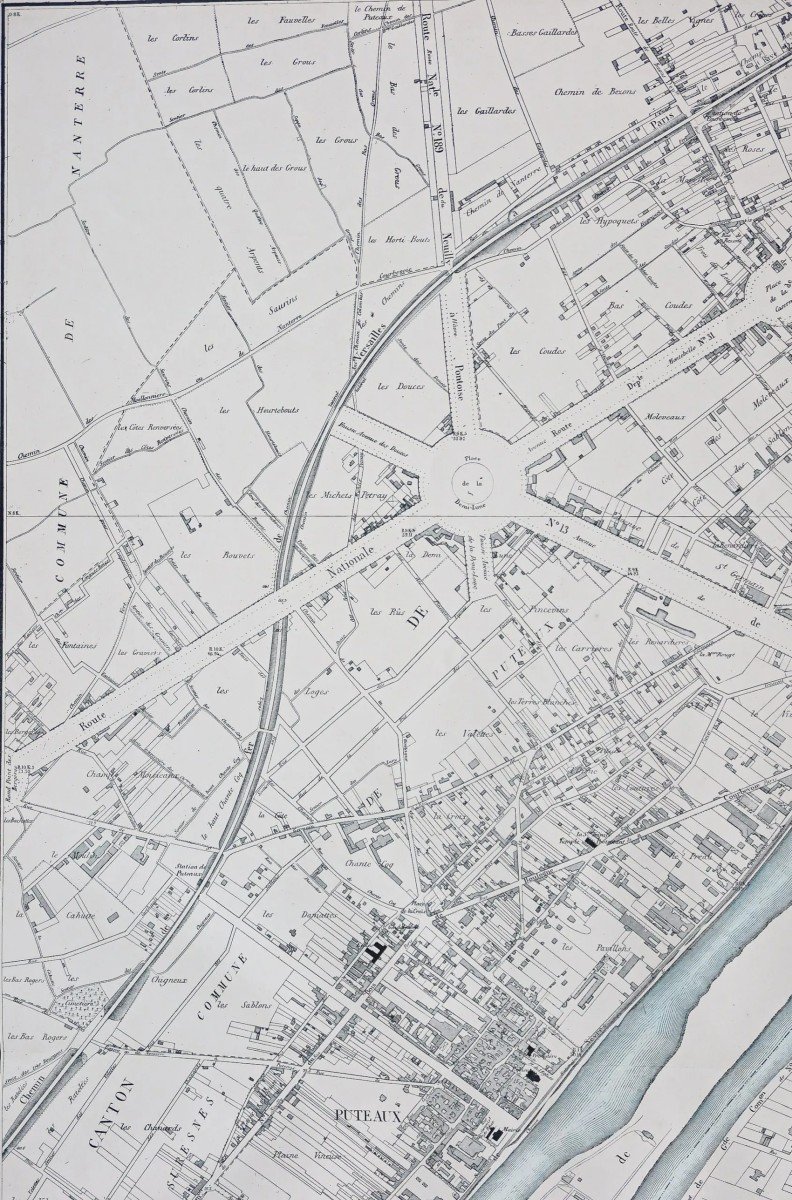 Old Map Of Neuilly - Paris 8 - Puteaux - Courbevoie-photo-2