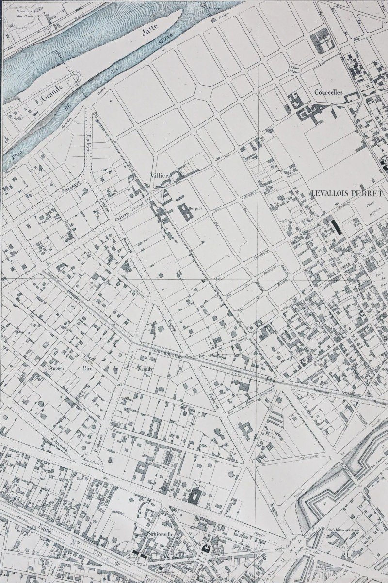 Old Map Of Neuilly - Paris 8 - Puteaux - Courbevoie-photo-5