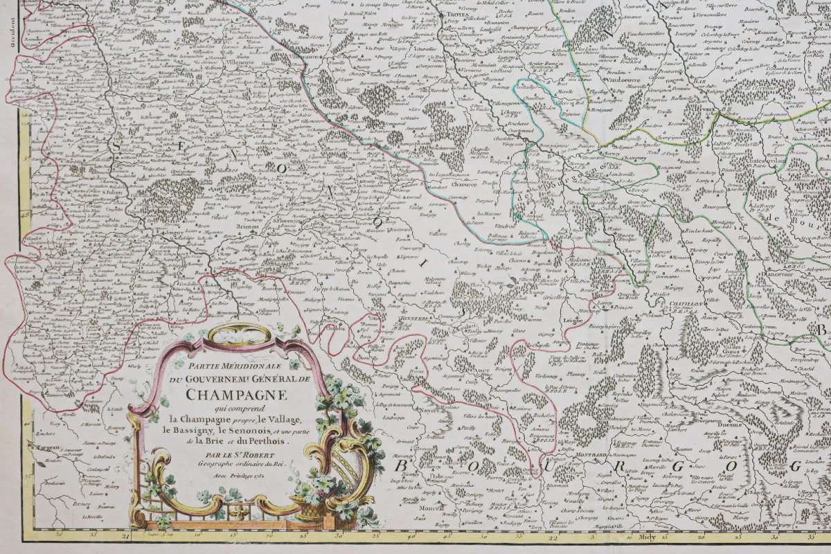 Old Geographical Map Of Champagne-photo-2