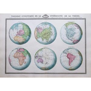 Carte Géographique  Des Continents Monde