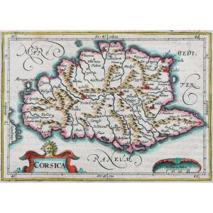 Carte Géographique Ancienne De La Corse
