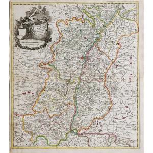 Old Geographical Map Of Alsace