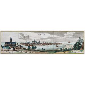 Ancient Engraving Of Saint Malo