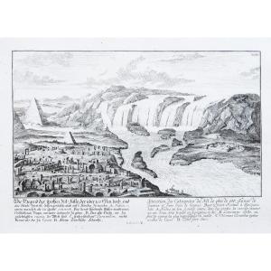 Ancient Engraving Of The Cataracts Of The Nile