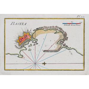 Old Marine Map Of Bastia