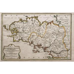 Ancient Geographical Map Of Brittany – Pays Nantais