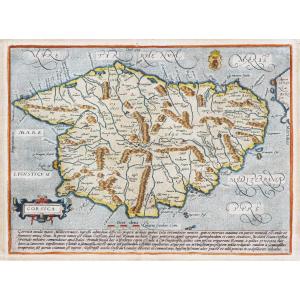 Old Geographic Map Of Corsica