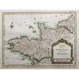 Old Nautical Chart Of Normandy – Brittany