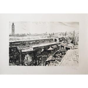 Original Etching From Marrakech