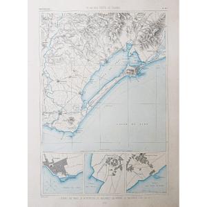 Old Nautical Chart Of The Thau Lagoon