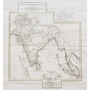 Old Geographic Map Of India – Sri Lanka