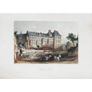 Gravure Ancienne Du Château De Blois