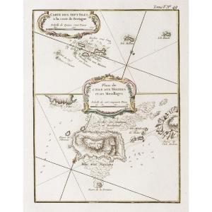 Nautical Chart Of The Isle Aux Moines - Brittany