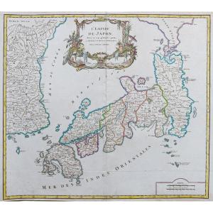 Old Geographic Map Of The Empire Of Japan