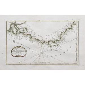 Old Nautical Chart Of The Coasts Of Provence