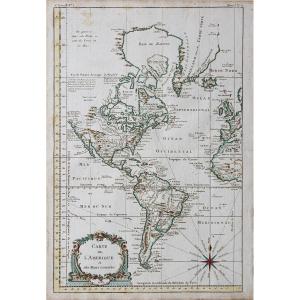 Old Nautical Chart Of America