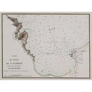 Old Plan Of The Gulf Of St Florent – Corsica