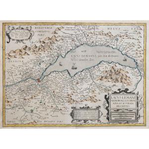 Old Geographic Map Of Lake Geneva – Léman