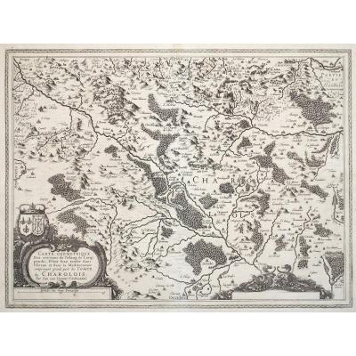 Carte géographique ancienne du Charolais - Orignal antique Map